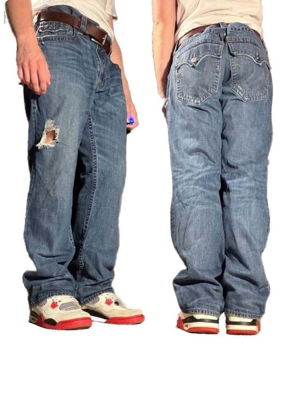 True Religion World Tour Straight Leg Jeans Size 42